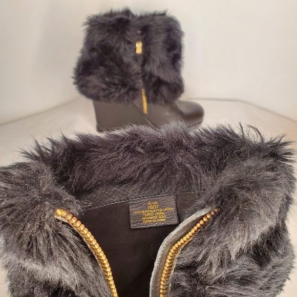 13) VINCE CAMUTO Wedge Fur Boots Sz. 7 - Picture 5 of 5